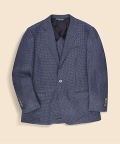Brooks Brothers / ブルックス ブラザーズ テーラードジャケット | アイリッシュリネン　ハウンドトゥース　シングル２釦アンコンジャケット　Classic