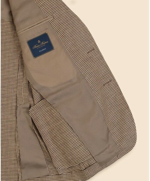 Brooks Brothers / ブルックス ブラザーズ テーラードジャケット | アイリッシュリネン　ハウンドトゥース　シングル２釦アンコンジャケット　Classic | 詳細5