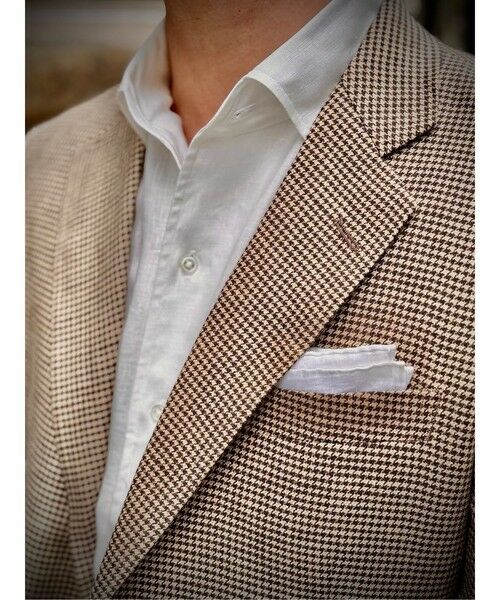 Brooks Brothers / ブルックス ブラザーズ テーラードジャケット | アイリッシュリネン ハウンドトゥース シングル2釦アンコンジャケット Classic | 詳細9