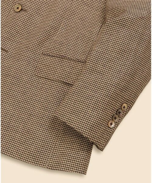 Brooks Brothers / ブルックス ブラザーズ テーラードジャケット | アイリッシュリネン　ハウンドトゥース　シングル２釦アンコンジャケット　Classic | 詳細2