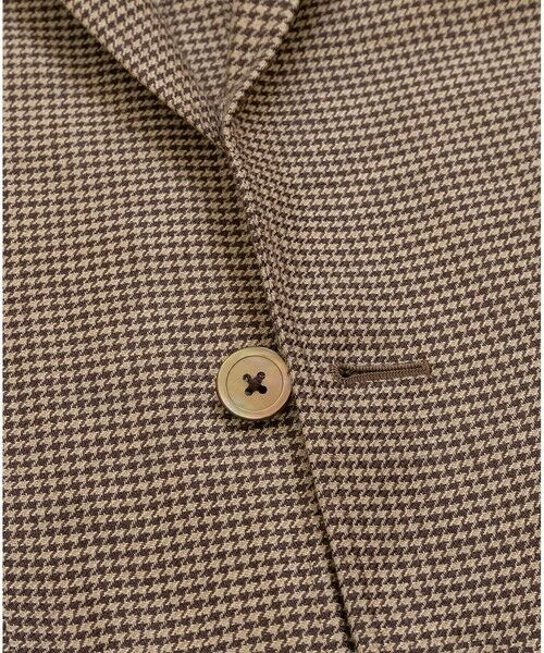 Brooks Brothers / ブルックス ブラザーズ テーラードジャケット | アイリッシュリネン　ハウンドトゥース　シングル２釦アンコンジャケット　Classic | 詳細3
