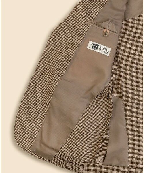 Brooks Brothers / ブルックス ブラザーズ テーラードジャケット | アイリッシュリネン　ハウンドトゥース　シングル２釦アンコンジャケット　Classic | 詳細4