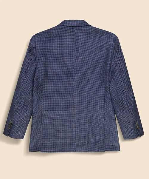 Brooks Brothers / ブルックス ブラザーズ テーラードジャケット | アイリッシュリネン　ハウンドトゥース　シングル２釦アンコンジャケット　Classic | 詳細1