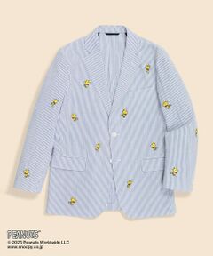 Brooks Brothers / ブルックス ブラザーズ テーラードジャケット | Brooks Brothers × PEANUTS　シアサッカー　ウッドストックエンブロイダリー　段返り３釦ジャケット　Traditional