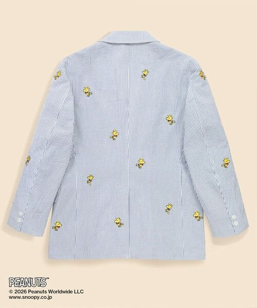 Brooks Brothers / ブルックス ブラザーズ テーラードジャケット | Brooks Brothers × PEANUTS　シアサッカー　ウッドストックエンブロイダリー　段返り３釦ジャケット　Traditional | 詳細1