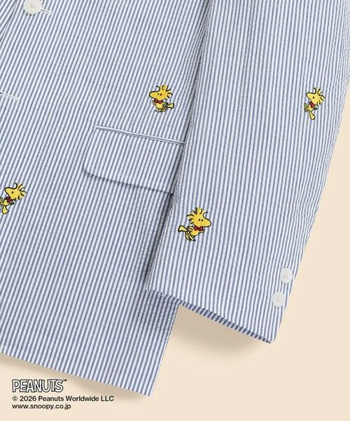 Brooks Brothers / ブルックス ブラザーズ テーラードジャケット | Brooks Brothers × PEANUTS　シアサッカー　ウッドストックエンブロイダリー　段返り３釦ジャケット　Traditional | 詳細2