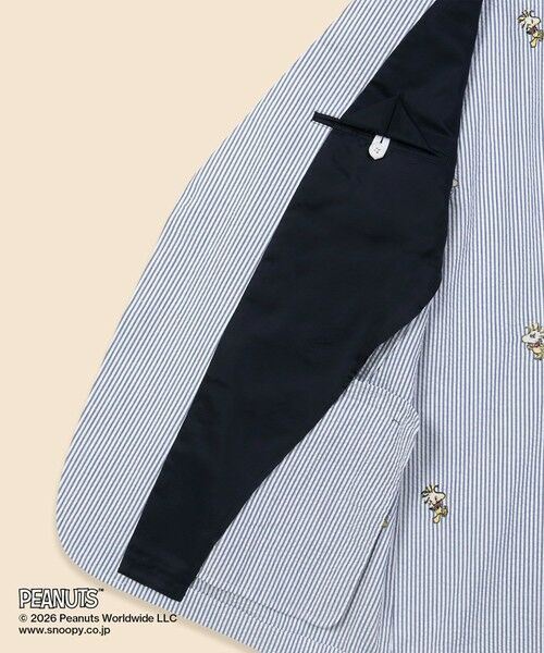 Brooks Brothers / ブルックス ブラザーズ テーラードジャケット | Brooks Brothers × PEANUTS　シアサッカー　ウッドストックエンブロイダリー　段返り３釦ジャケット　Traditional | 詳細4
