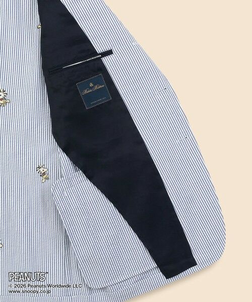 Brooks Brothers / ブルックス ブラザーズ テーラードジャケット | Brooks Brothers × PEANUTS　シアサッカー　ウッドストックエンブロイダリー　段返り３釦ジャケット　Traditional | 詳細5