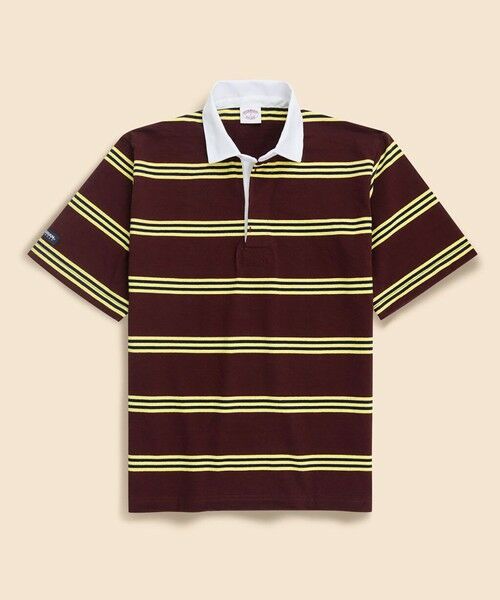 Brooks Brothers / ブルックス ブラザーズ ポロシャツ | Brooks Brothers × BARBARIAN　コットン　ライトウェイト　ラグビーシャツ（バーガンディー）