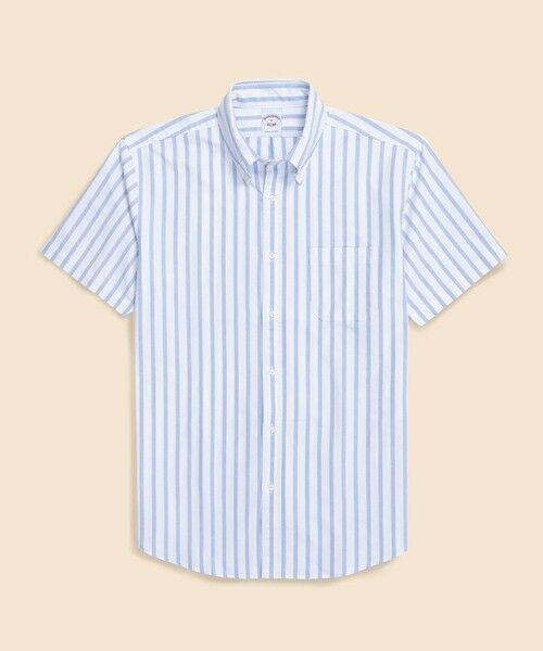 Brooks Brothers / ブルックス ブラザーズ シャツ・ブラウス | コットン　オックスフォード　ストライプ　ショートスリーブ　フライデーシャツ（ホワイト）