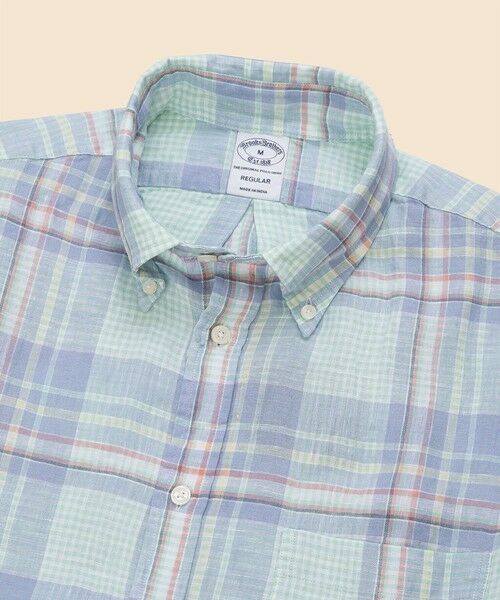 Brooks Brothers / ブルックス ブラザーズ シャツ・ブラウス | アイリッシュリネン　シーズナルパターン　ショートスリーブ　スポーツシャツ　Regular Fit | 詳細3