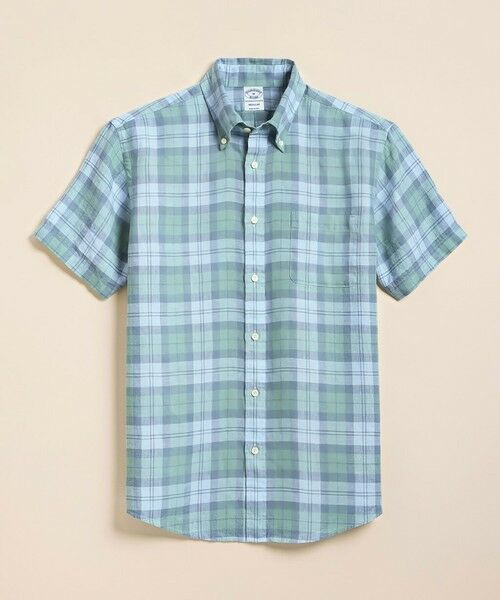 Brooks Brothers / ブルックス ブラザーズ シャツ・ブラウス | アイリッシュリネン　シーズナルパターン　ショートスリーブ　スポーツシャツ　Regular Fit | 詳細7