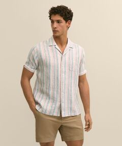 Brooks Brothers / ブルックス ブラザーズ シャツ・ブラウス | アイリッシュリネン　ストライプ　キャンプシャツ　Regular Fit