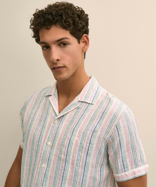 Brooks Brothers / ブルックス ブラザーズ シャツ・ブラウス | アイリッシュリネン　ストライプ　キャンプシャツ　Regular Fit | 詳細6