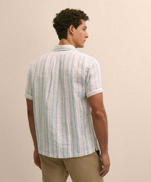 Brooks Brothers / ブルックス ブラザーズ シャツ・ブラウス | アイリッシュリネン　ストライプ　キャンプシャツ　Regular Fit | 詳細7