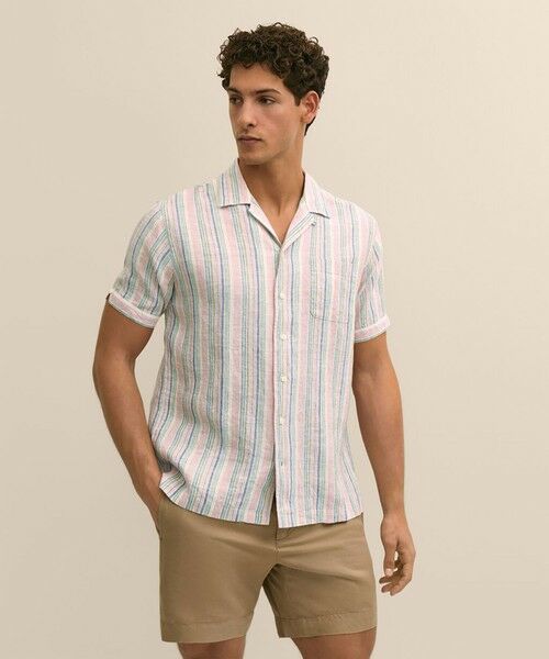 Brooks Brothers / ブルックス ブラザーズ シャツ・ブラウス | アイリッシュリネン　ストライプ　キャンプシャツ　Regular Fit（マルチ）