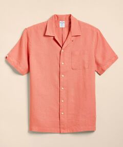 Brooks Brothers / ブルックス ブラザーズ シャツ・ブラウス | アイリッシュリネン　ソリッド　ショートスリーブキャンプシャツ　Regular Fit
