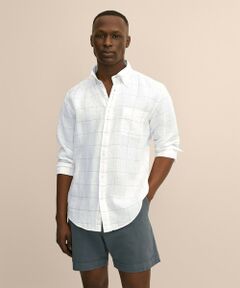 Brooks Brothers / ブルックス ブラザーズ シャツ・ブラウス | アイリッシュリネン　シーズナルパターン　カジュアルシャツ　Regular Fit