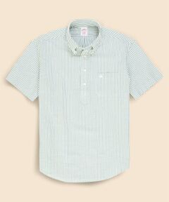 Brooks Brothers / ブルックス ブラザーズ シャツ・ブラウス | コットン　シアサッカー　GFロゴ　ショートスリーブ　プルオーバーシャツ