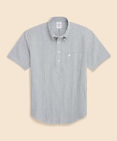 Brooks Brothers / ブルックス ブラザーズ シャツ・ブラウス | コットン　シアサッカー　GFロゴ　ショートスリーブ　プルオーバーシャツ