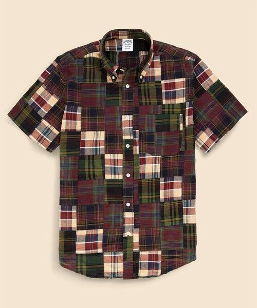 Brooks Brothers / ブルックス ブラザーズ シャツ・ブラウス | コットン　マドラスパッチワーク　ショートスリーブ　カジュアルシャツ　Regular Fit（マルチ）
