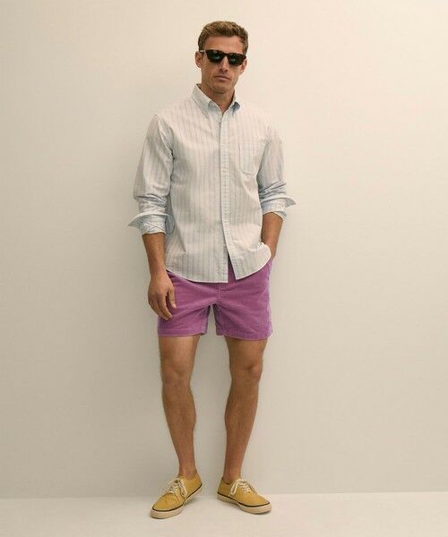 Brooks Brothers / ブルックス ブラザーズ その他パンツ | ストレッチコットン　8-Wale　サマーコーデュロイ　GFロゴ　6inショーツ | 詳細6