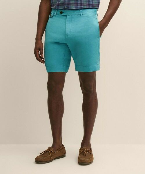 Brooks Brothers / ブルックス ブラザーズ その他パンツ | リネン/コットン　プレーンフロント　9inショーツ（ブルー）
