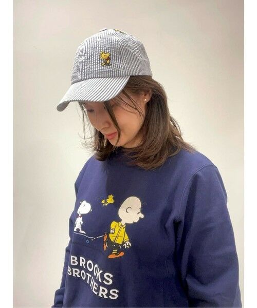 Brooks Brothers / ブルックス ブラザーズ キャップ | Brooks Brothers × PEANUTS　シアサッカー　ウッドストックエンブロイダリー　ベースボールキャップ | 詳細3
