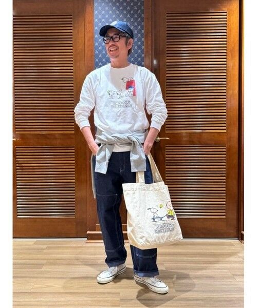 Brooks Brothers / ブルックス ブラザーズ トートバッグ | Brooks Brothers × PEANUTS　コットンキャンバス　スヌーピー＆チャーリー・ブラウンプリント　トートバッグ | 詳細5