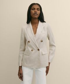 Brooks Brothers / ブルックス ブラザーズ テーラードジャケット | リネンブレンド　ダブル４ボタン　ピークトラペル　ジャケット