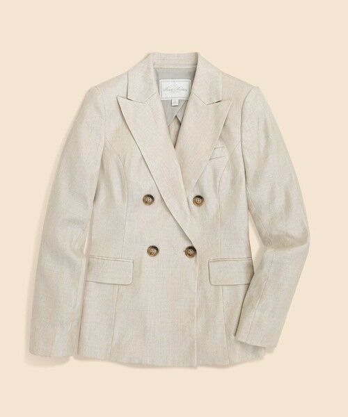 Brooks Brothers / ブルックス ブラザーズ テーラードジャケット | リネンブレンド　ダブル４ボタン　ピークトラペル　ジャケット | 詳細5