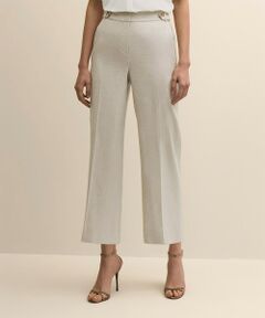 Brooks Brothers / ブルックス ブラザーズ スラックス・ドレスパンツ | リネンブレンド　サイドタブ　ワイドレッグ　クロップドパンツ