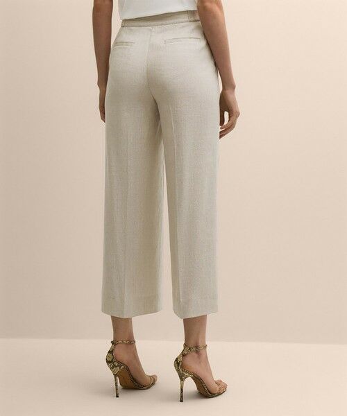 Brooks Brothers / ブルックス ブラザーズ スラックス・ドレスパンツ | リネンブレンド　サイドタブ　ワイドレッグ　クロップドパンツ | 詳細2