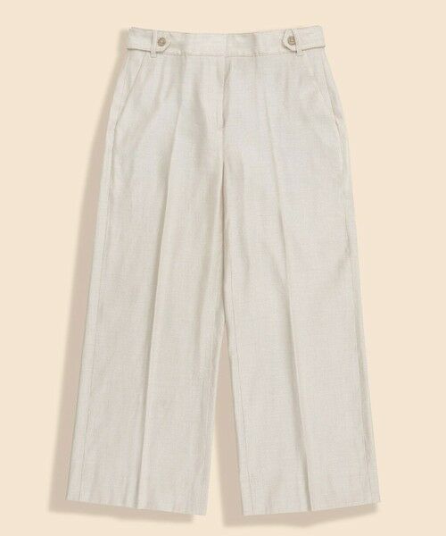 Brooks Brothers / ブルックス ブラザーズ スラックス・ドレスパンツ | リネンブレンド　サイドタブ　ワイドレッグ　クロップドパンツ | 詳細4