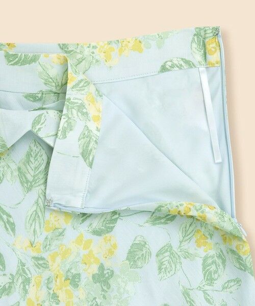 Brooks Brothers / ブルックス ブラザーズ ミニ・ひざ丈スカート | ビスコース／リネン　フローラルプリント　ベルテッド　マーメイドライン　ミディスカート | 詳細2