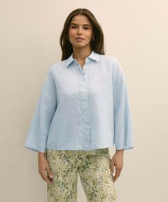 Brooks Brothers / ブルックス ブラザーズ シャツ・ブラウス | アイリッシュリネン　リラックスフィット　ワイドスリーブ　クロップドシャツ