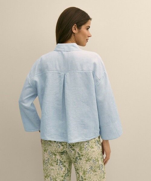 Brooks Brothers / ブルックス ブラザーズ シャツ・ブラウス | アイリッシュリネン　リラックスフィット　ワイドスリーブ　クロップドシャツ | 詳細3