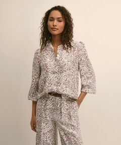 Brooks Brothers / ブルックス ブラザーズ シャツ・ブラウス | シルク　ボタニカルプリント　バルーンスリーブ　ブラウス