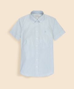 Brooks Brothers / ブルックス ブラザーズ シャツ・ブラウス | ストレッチコットン　GFロゴ　ショートスリーブ　ストライプシャツ　Fitted Fit