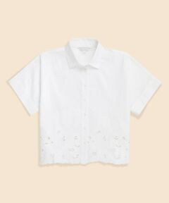 Brooks Brothers / ブルックス ブラザーズ シャツ・ブラウス | コットンサテン　アイレット　クロップドブラウス