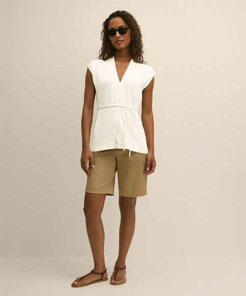 Brooks Brothers / ブルックス ブラザーズ ニット・セーター | スーピマコットン　リラックスフィット　ベルテッド　ボタンフロントベスト | 詳細1