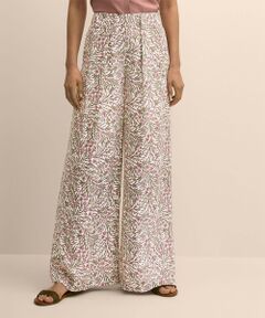 Brooks Brothers / ブルックス ブラザーズ その他パンツ | シルク　ボタニカルプリント　ワイドレッグ　プリーテッドパンツ