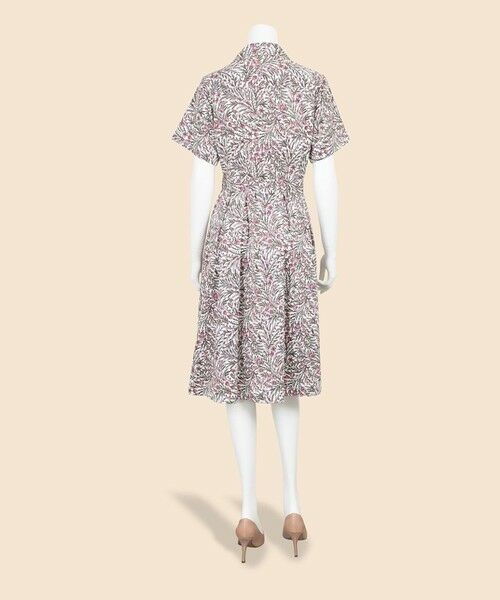 Brooks Brothers / ブルックス ブラザーズ ミニ丈・ひざ丈ワンピース | コットンサテン　ボタニカルプリント　ショートスリーブ　シャツワンピース | 詳細2