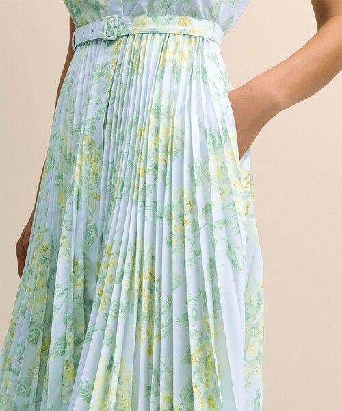 Brooks Brothers / ブルックス ブラザーズ ロング・マキシ丈ワンピース | ポリエステル　フローラルプリント　プリーツ　シャツドレス | 詳細2