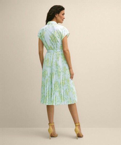 Brooks Brothers / ブルックス ブラザーズ ロング・マキシ丈ワンピース | ポリエステル　フローラルプリント　プリーツ　シャツドレス | 詳細3