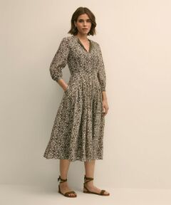 Brooks Brothers / ブルックス ブラザーズ ロング・マキシ丈ワンピース | リヨセル／ナイロン　フローラルプリント　タイネック　ドレス