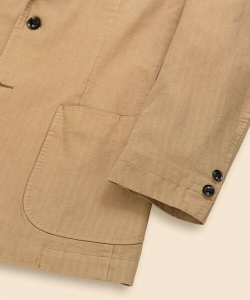 Brooks Brothers / ブルックス ブラザーズ テーラードジャケット | コットン/ラミー ヘリンボーン ガーメントダイ 段返り3釦アンコンジャケット Classic | 詳細2