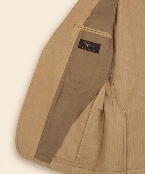 Brooks Brothers / ブルックス ブラザーズ テーラードジャケット | コットン/ラミー ヘリンボーン ガーメントダイ 段返り3釦アンコンジャケット Classic | 詳細4