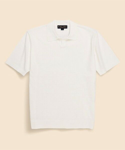 Brooks Brothers / ブルックス ブラザーズ ニット・セーター | ギマコットン ジョニーカラー ポロセーター(ホワイト)