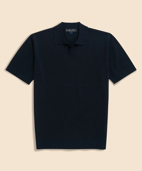 Brooks Brothers / ブルックス ブラザーズ ニット・セーター | ギマコットン ジョニーカラー ポロセーター(ネイビー)